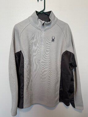 Spyder Half Zip Pullover Gray & Black Size X-Large